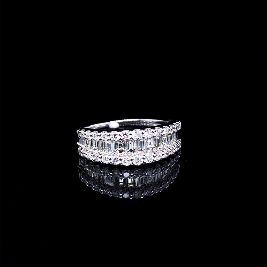 14k Gold 1.00 Ct Natural H Diamond Ring - 4
