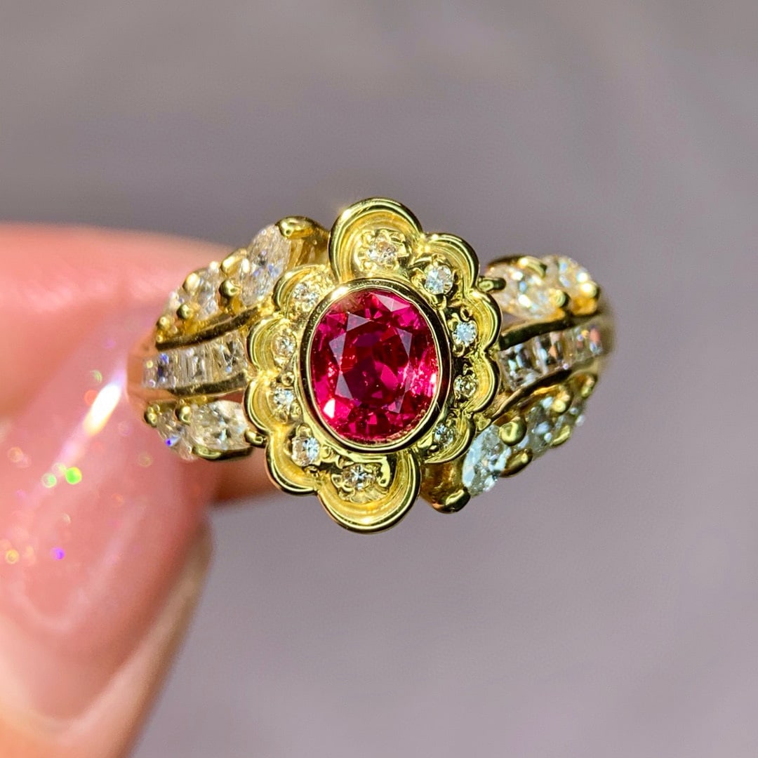 14k Gold 1.43 Ctw Natural Ruby & Diamond Ring (1 of 5)
