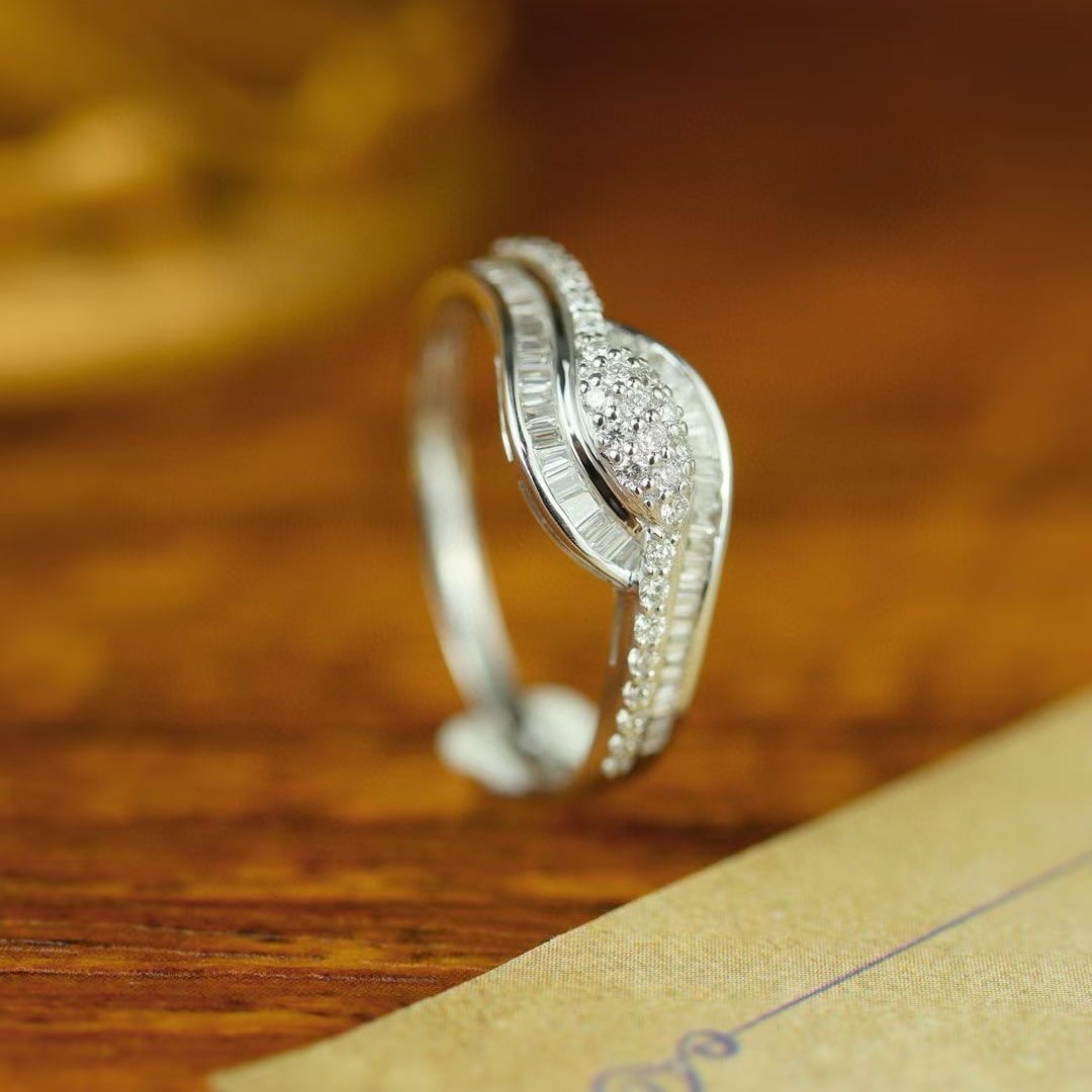 14k Gold 0.50 Ct Natural H Diamond Ring - 2
