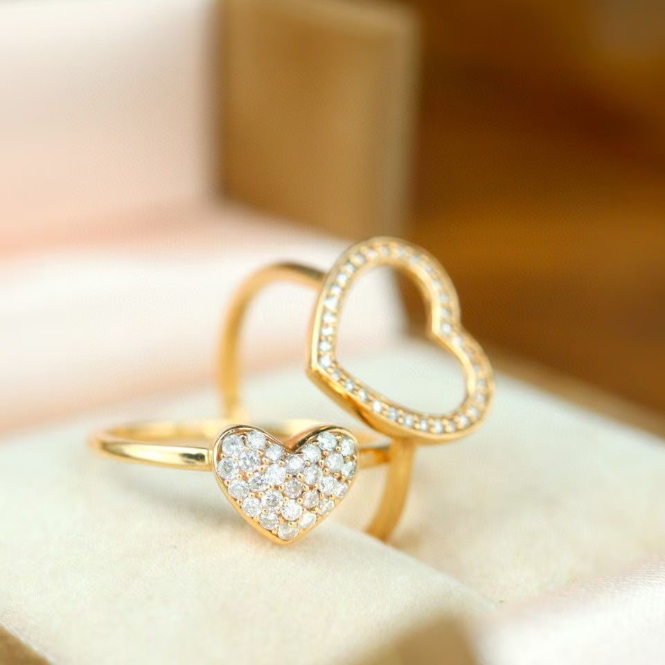 14k Gold 0.40 Ct Natural H Diamond Ring - 3