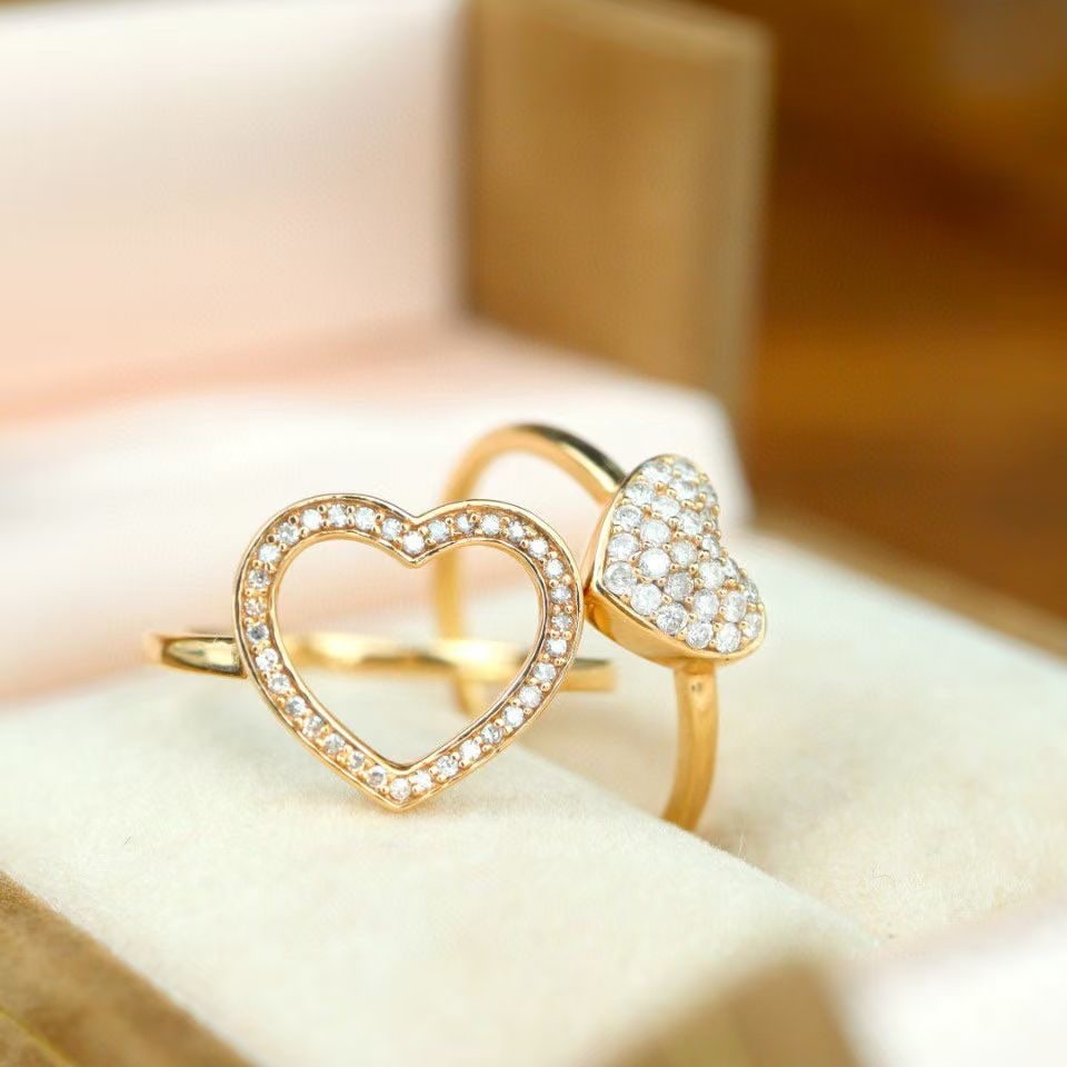 14k Gold 0.40 Ct Natural H Diamond Ring - 4