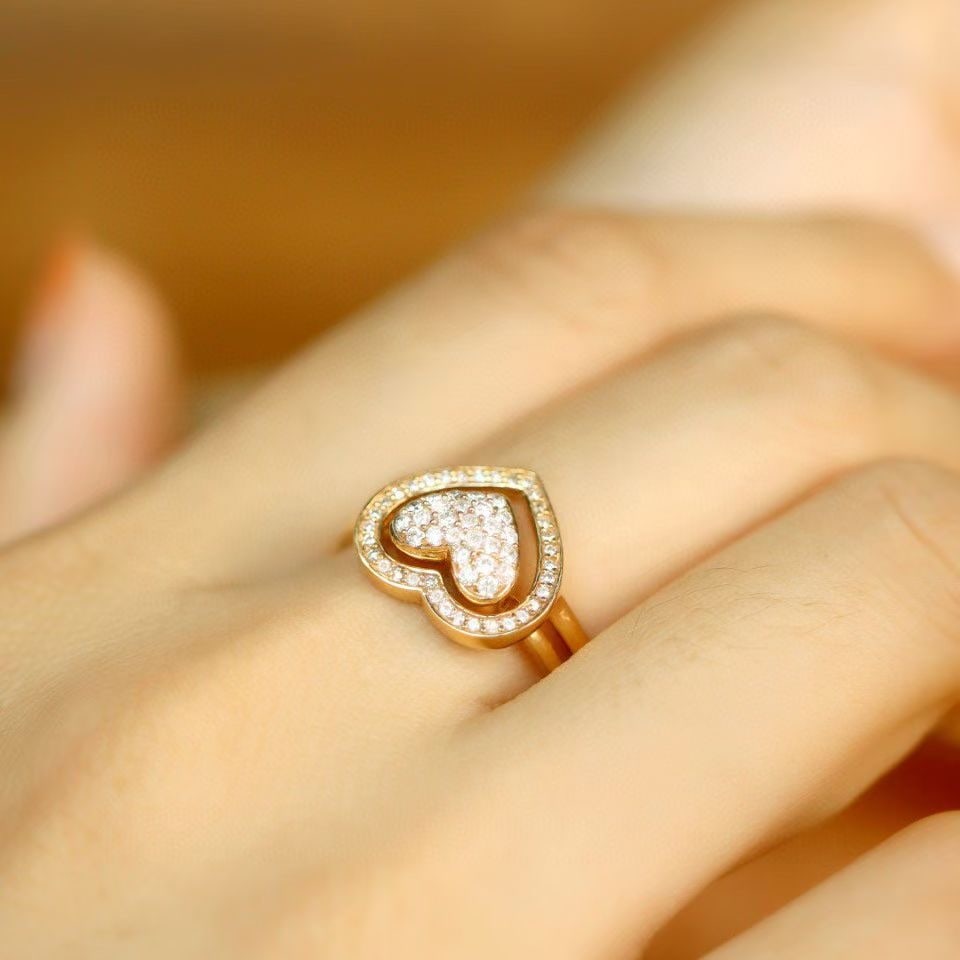 14k Gold 0.40 Ct Natural H Diamond Ring - 5