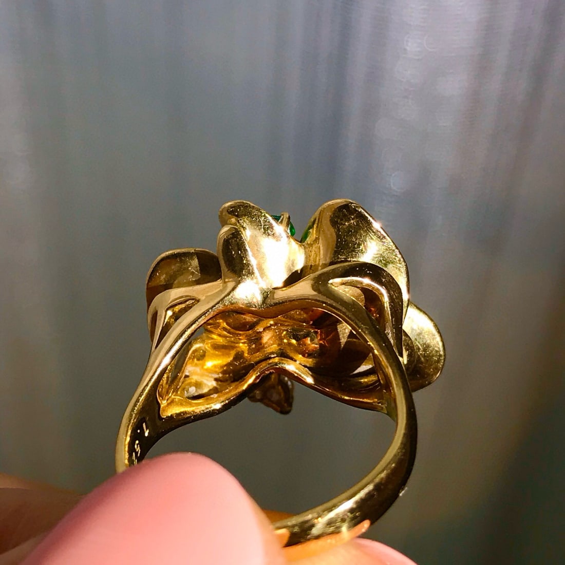14k Gold 1.77 Ctw Natural Tourmaline & Emerald Ring - 6