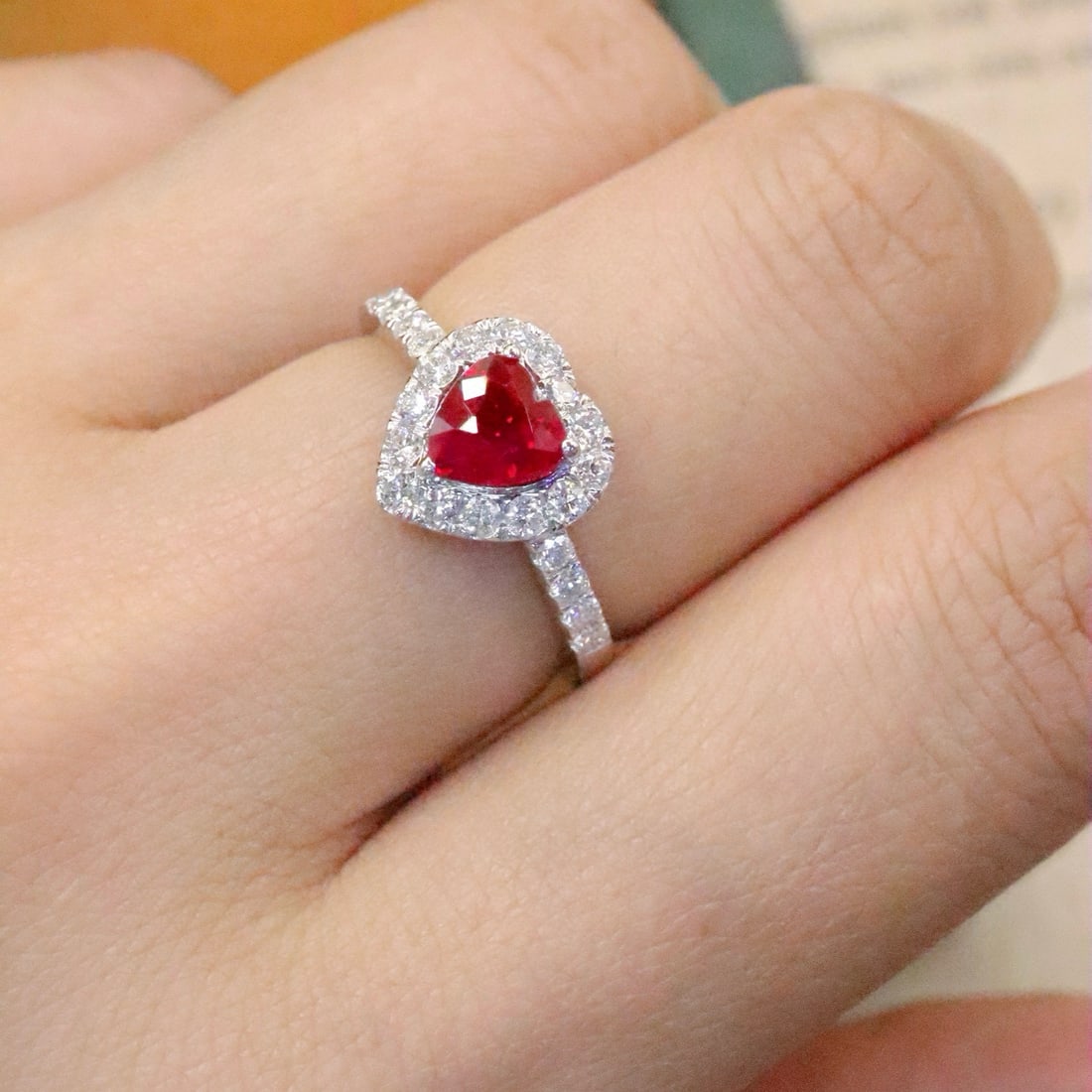 14k Gold 1.34 Ctw Natural Ruby & Diamond Ring - 5