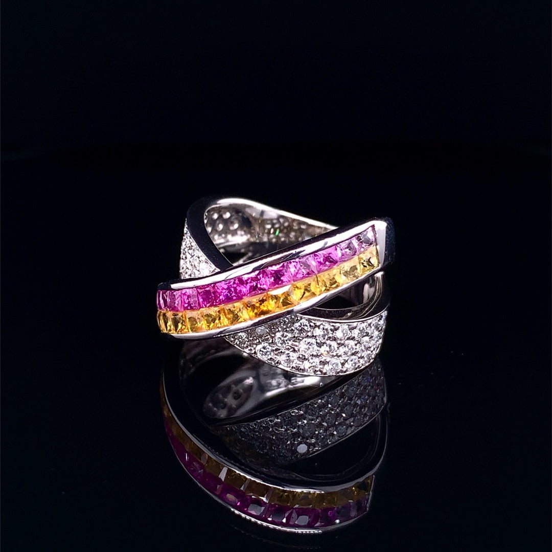 14k Gold 2.26 Ctw Natural Sapphire & Sapphire Ring - 2