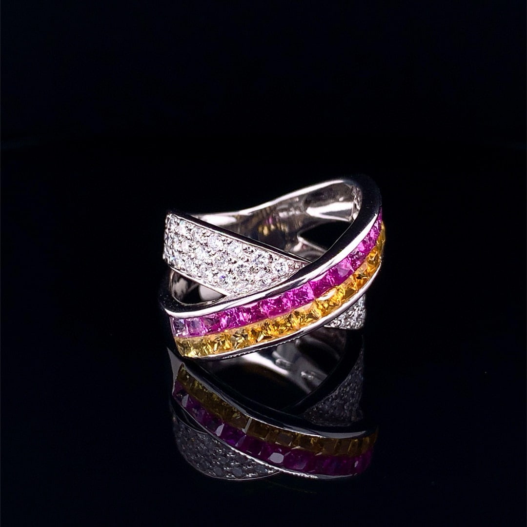 14k Gold 2.26 Ctw Natural Sapphire & Sapphire Ring - 3