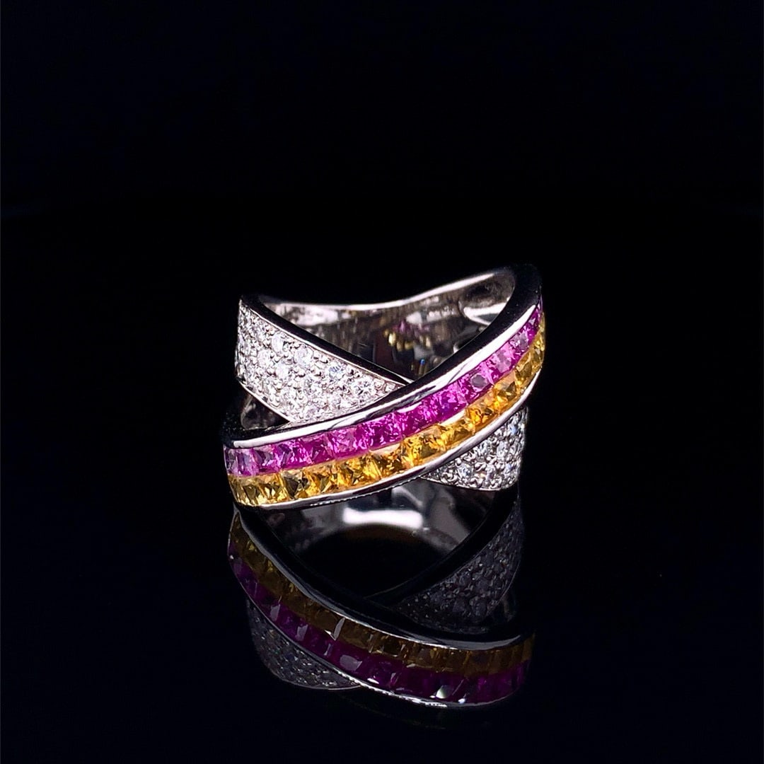 14k Gold 2.26 Ctw Natural Sapphire & Sapphire Ring - 4