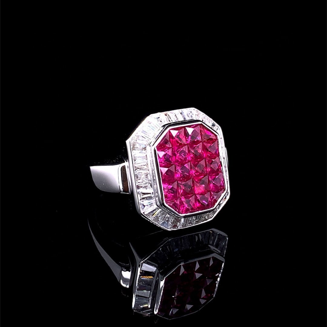14k Gold 2.7 Ctw Natural Ruby & Diamond Ring - 3