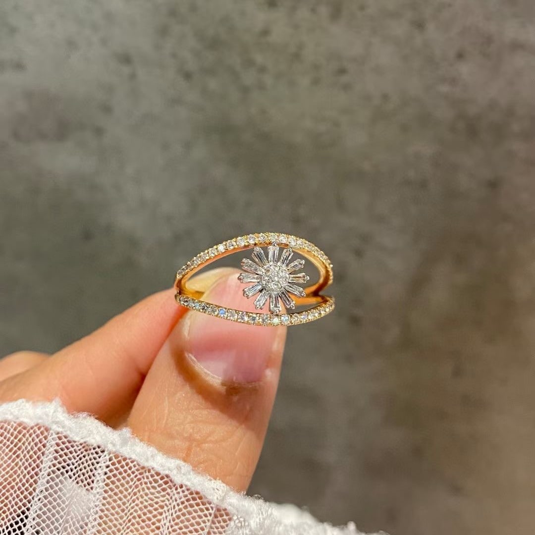 14k Gold 0.5 Ct Natural H Diamond Ring - 2