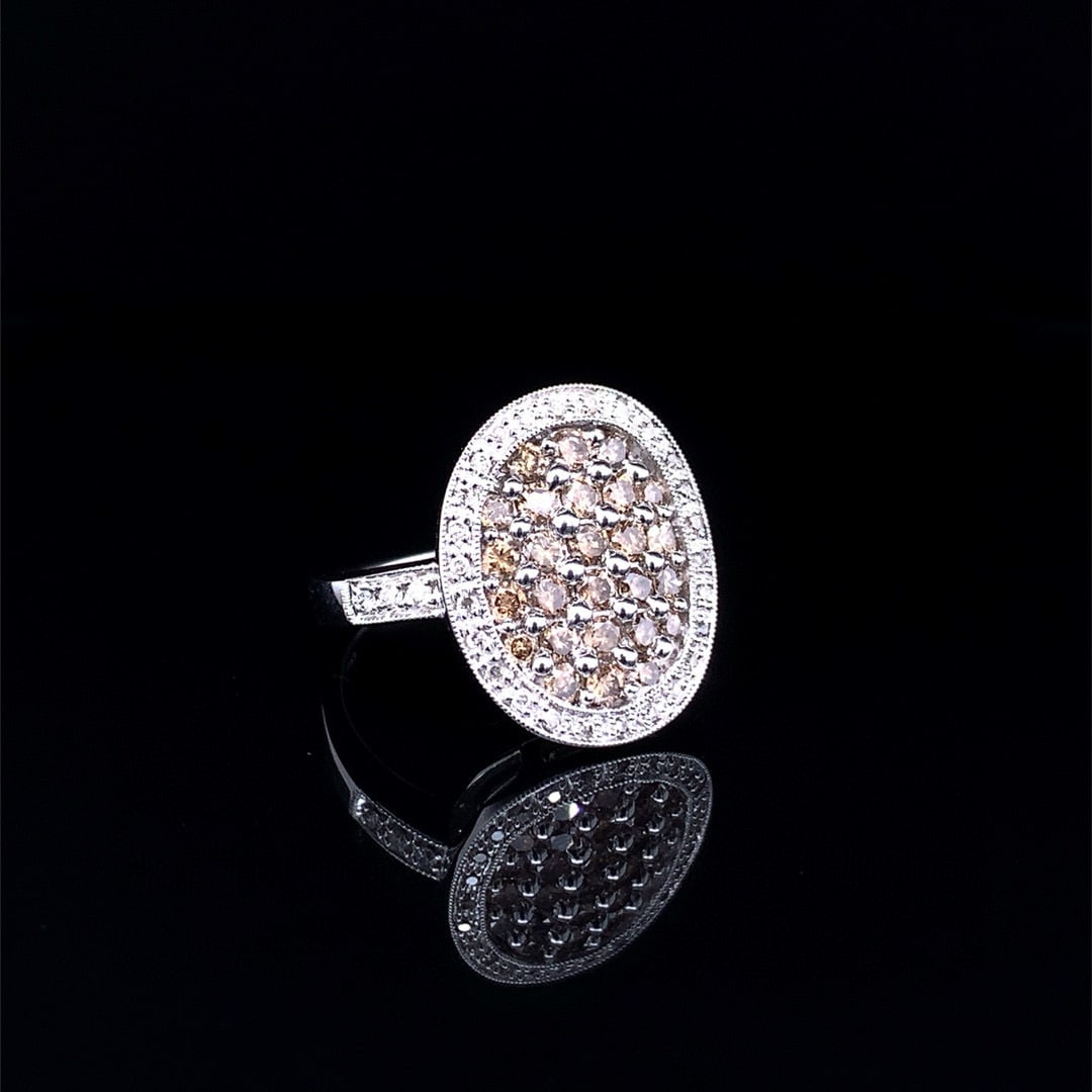 14k Gold 1 Ct Natural H Diamond Ring - 4