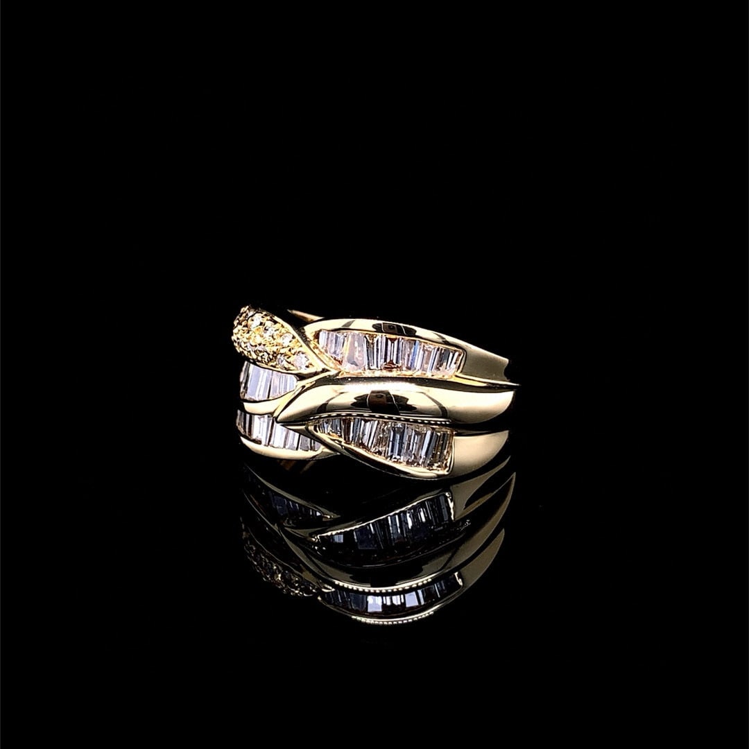 14k Gold 1.09 Ct Natural H Diamond Ring - 3