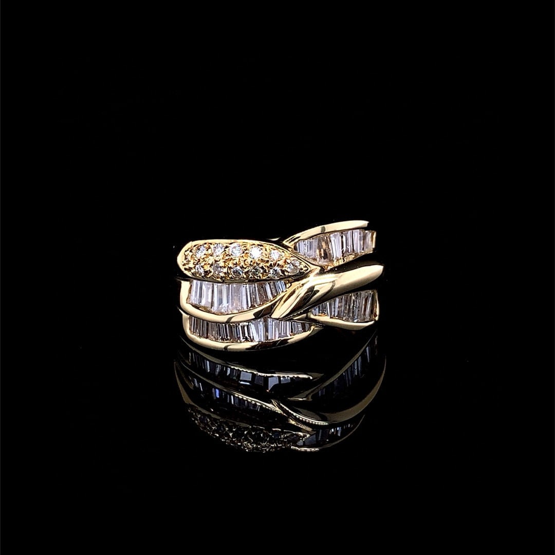 14k Gold 1.09 Ct Natural H Diamond Ring - 4