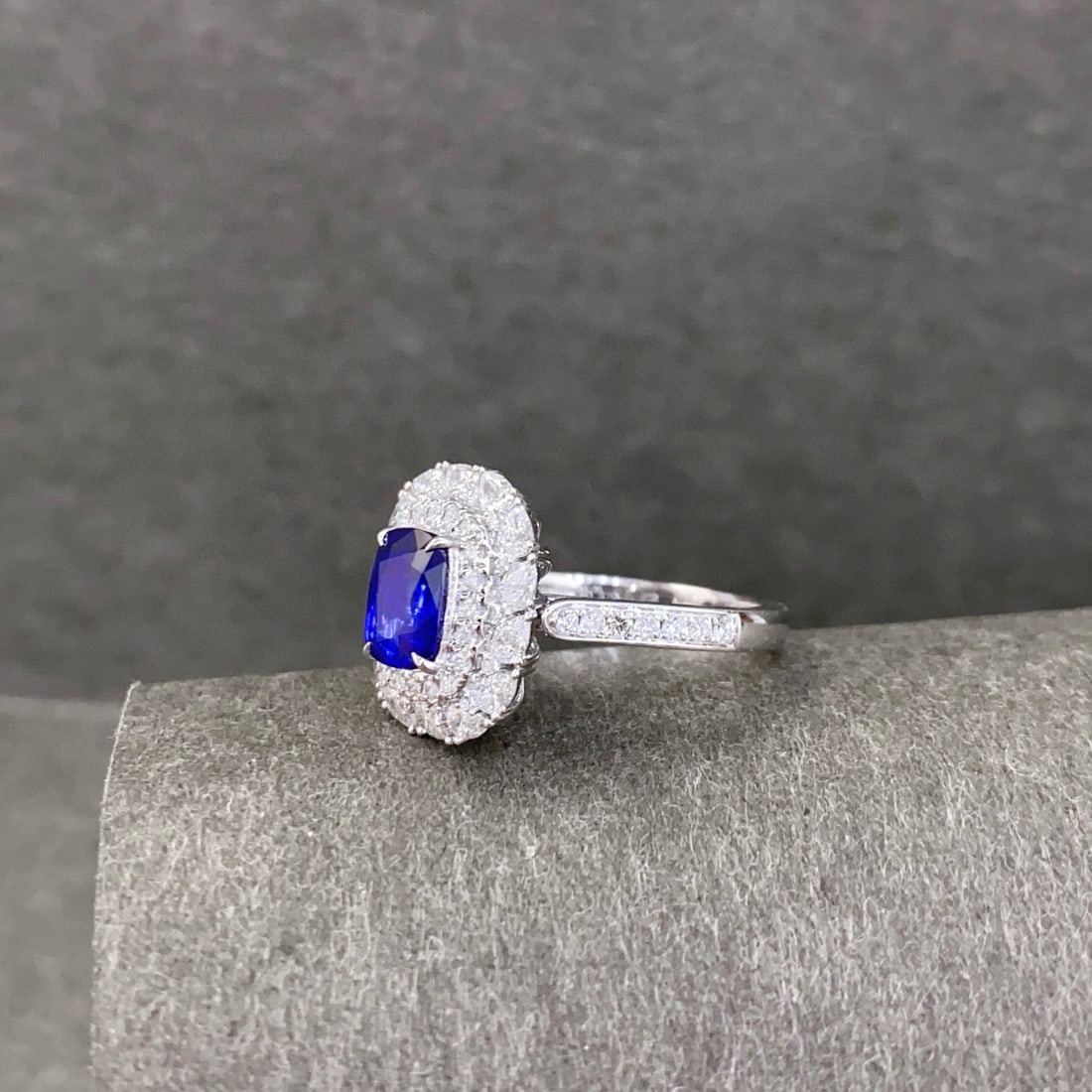 14k Gold 2.48 Ctw Natural Sapphire & Diamond Ring/pendant( Without Chain ) - 7