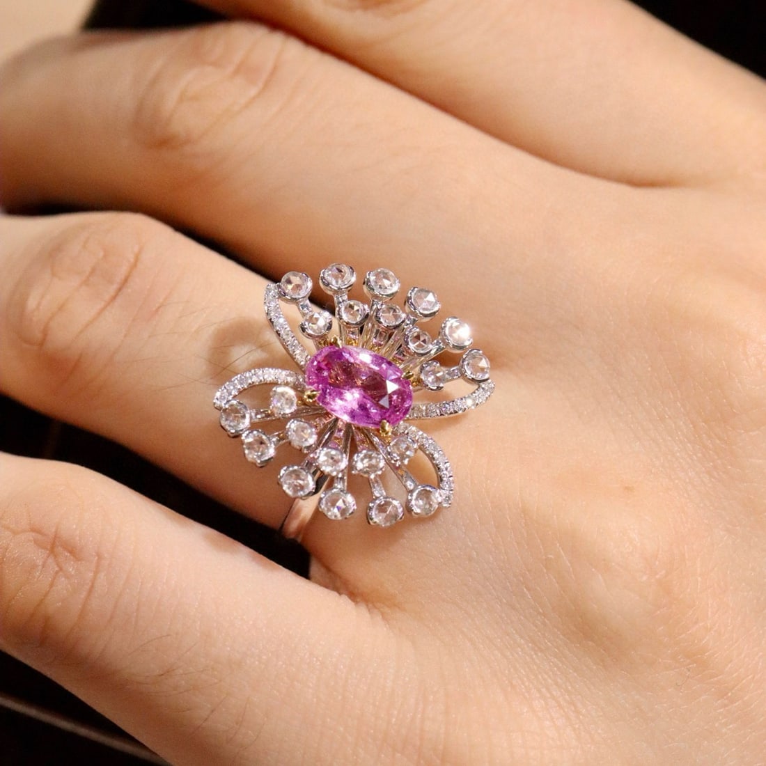 14k Gold 2.14 Ctw Natural Sapphire & Diamond Ring - 6