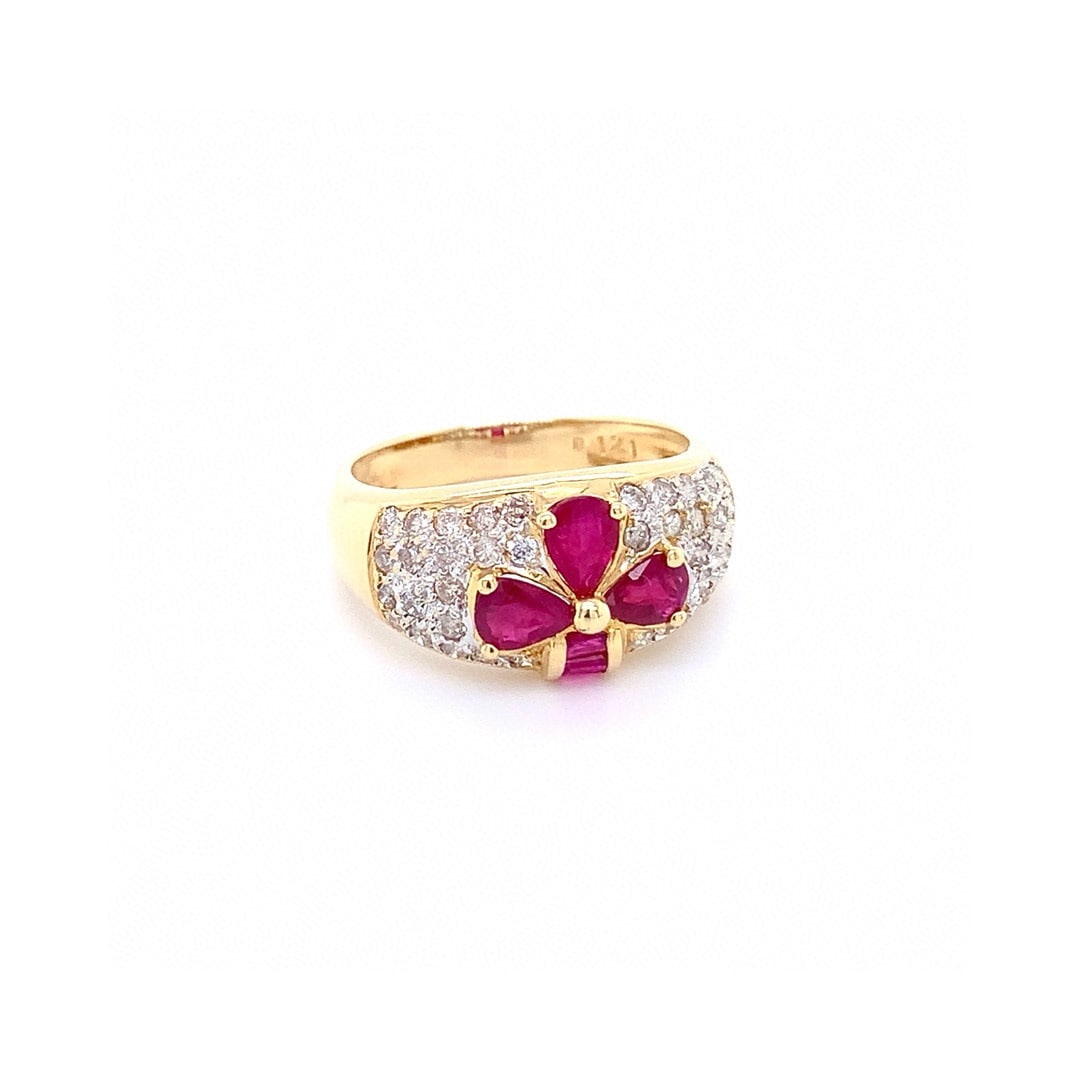 14k Gold 1.76 Ctw Natural Ruby & Diamond Ring (1 of 3)