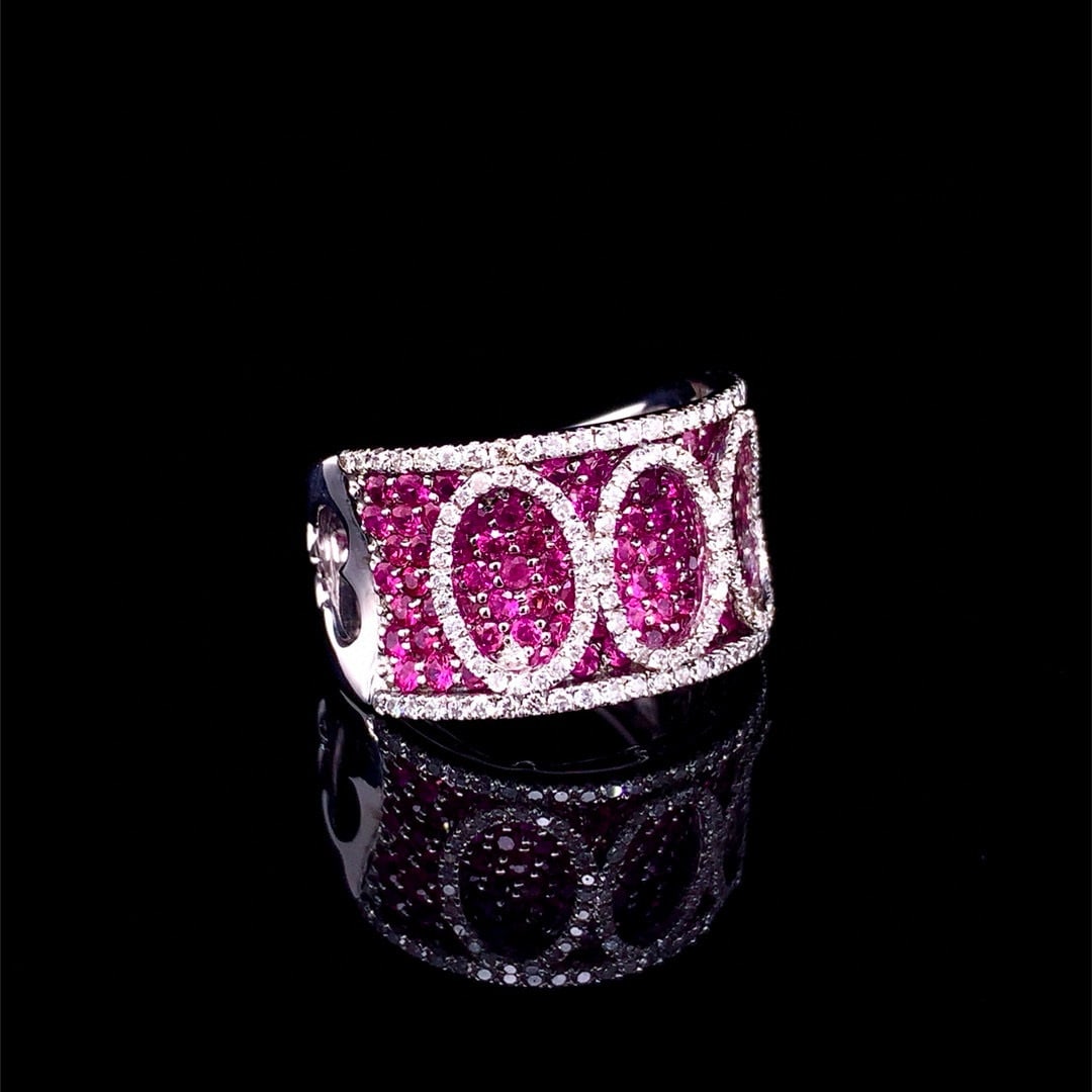 14k Gold 2.70 Ctw Natural Ruby & Diamond Ring - 4