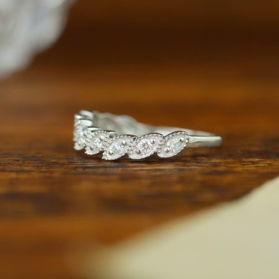 14k Gold 0.30 Ct Natural H Diamond Ring - 2