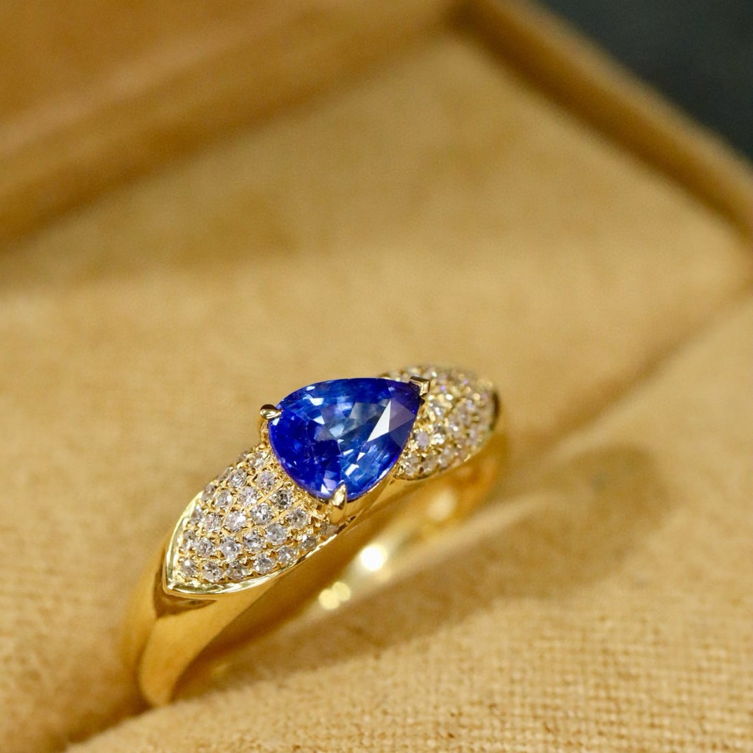 14k Gold 1.07 Ctw Natural Sapphire & Diamond Ring - 3