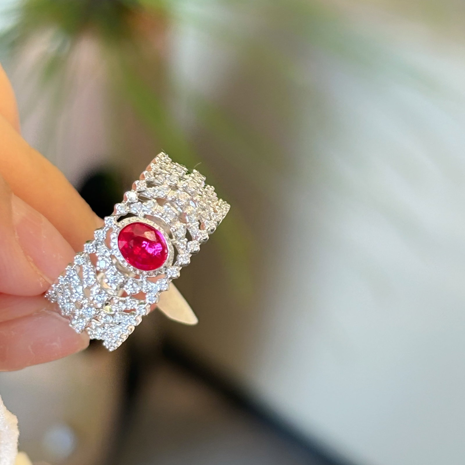 14k Gold 0.35 Ct Natural Ruby & Diamond Ring: Ref:230992263 // gold content:14k gold // ring size:7. 25us // // main gemstone:ruby // shape:oval // carat weight:0. 35ct // color:pigeonblood red // treatment:natural // // adjacent gemstone 2 : dia