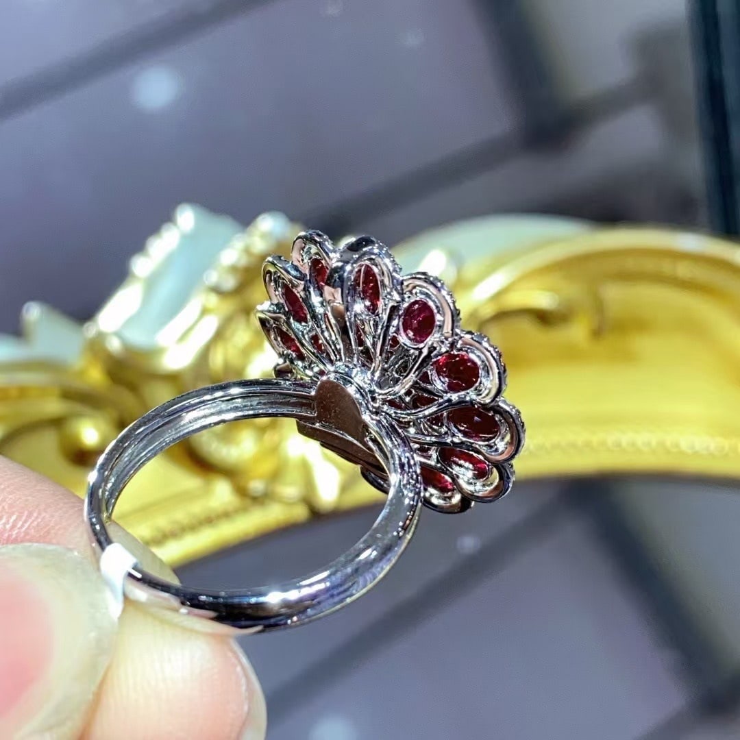 14k Gold 3.92 Ct Natural Ruby & Diamond Ring/pendant( Without Chain ) - 6