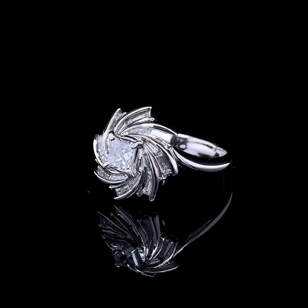 14k Gold 0.80 Ctw Natural H Diamond Ring - 2
