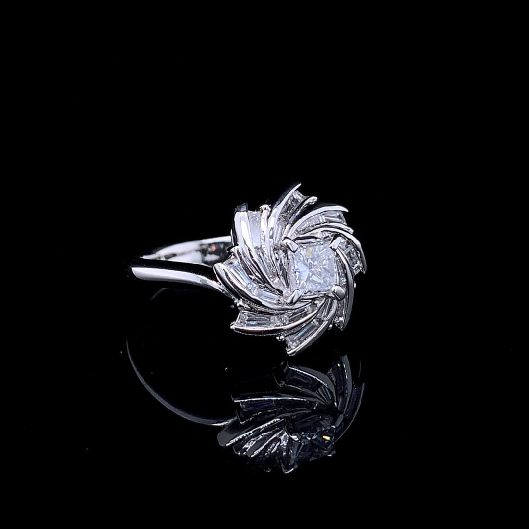 14k Gold 0.80 Ctw Natural H Diamond Ring - 4