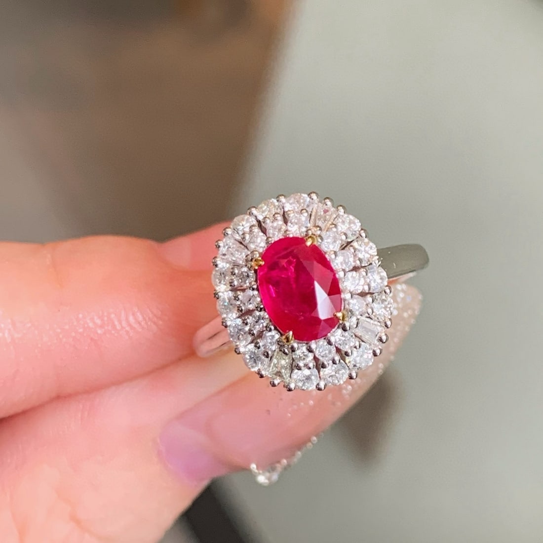 14k Gold 1.72 Ctw Natural Ruby & Diamond Ring - 4