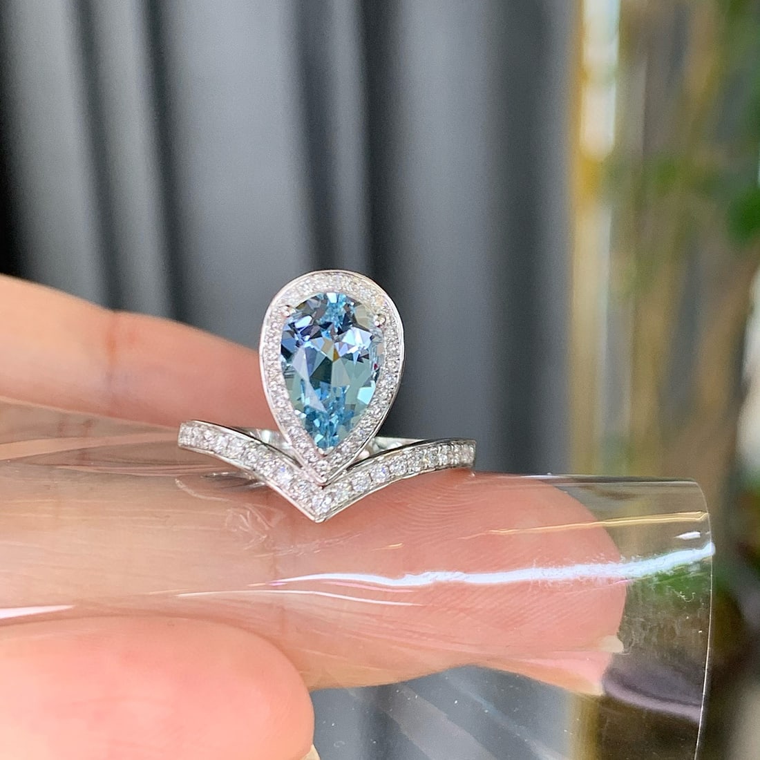14k Gold 1.78 Ctw Natural Aquamarine & Diamond Ring - 3