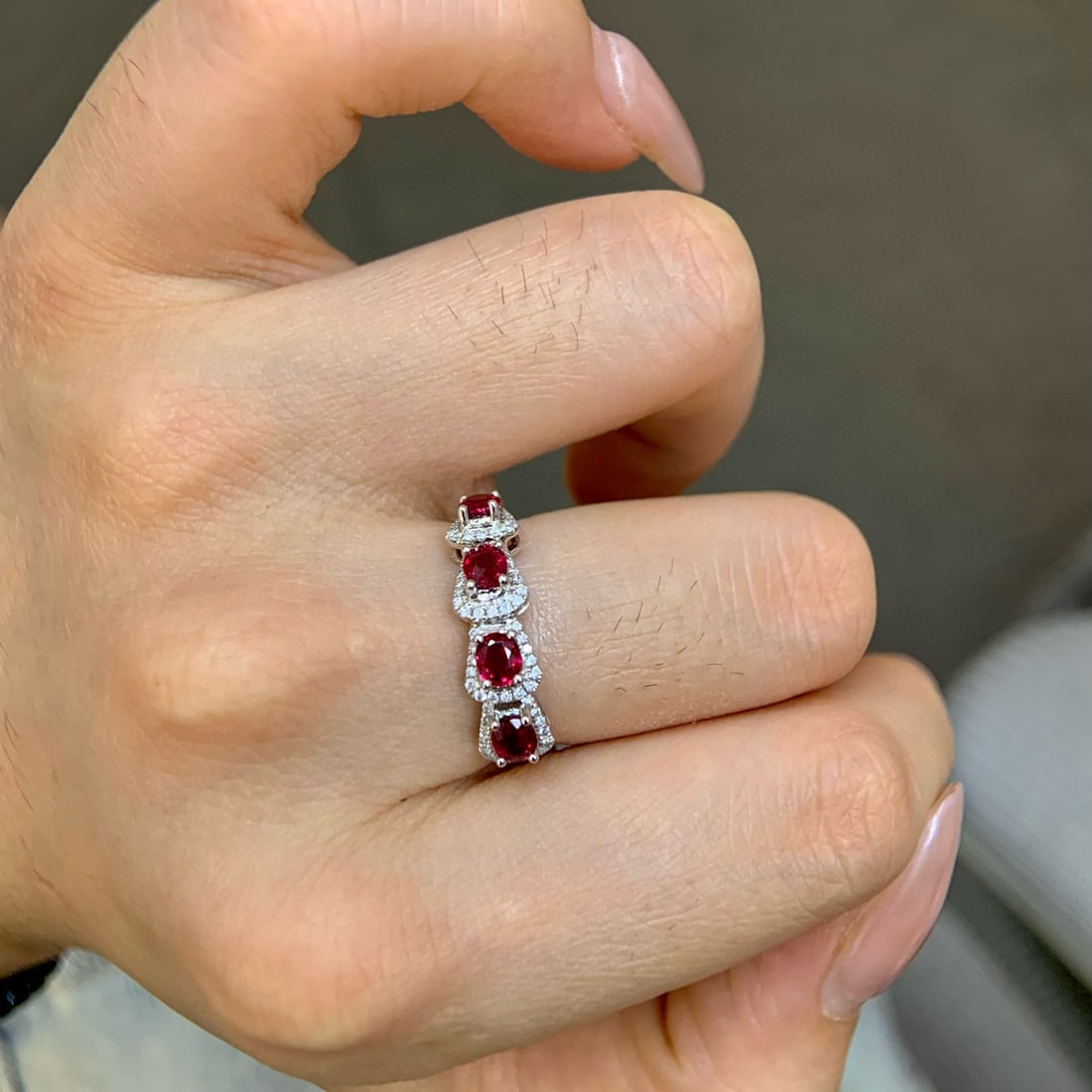 14k Gold 1.24 Ctw Natural Ruby & Diamond Ring - 3