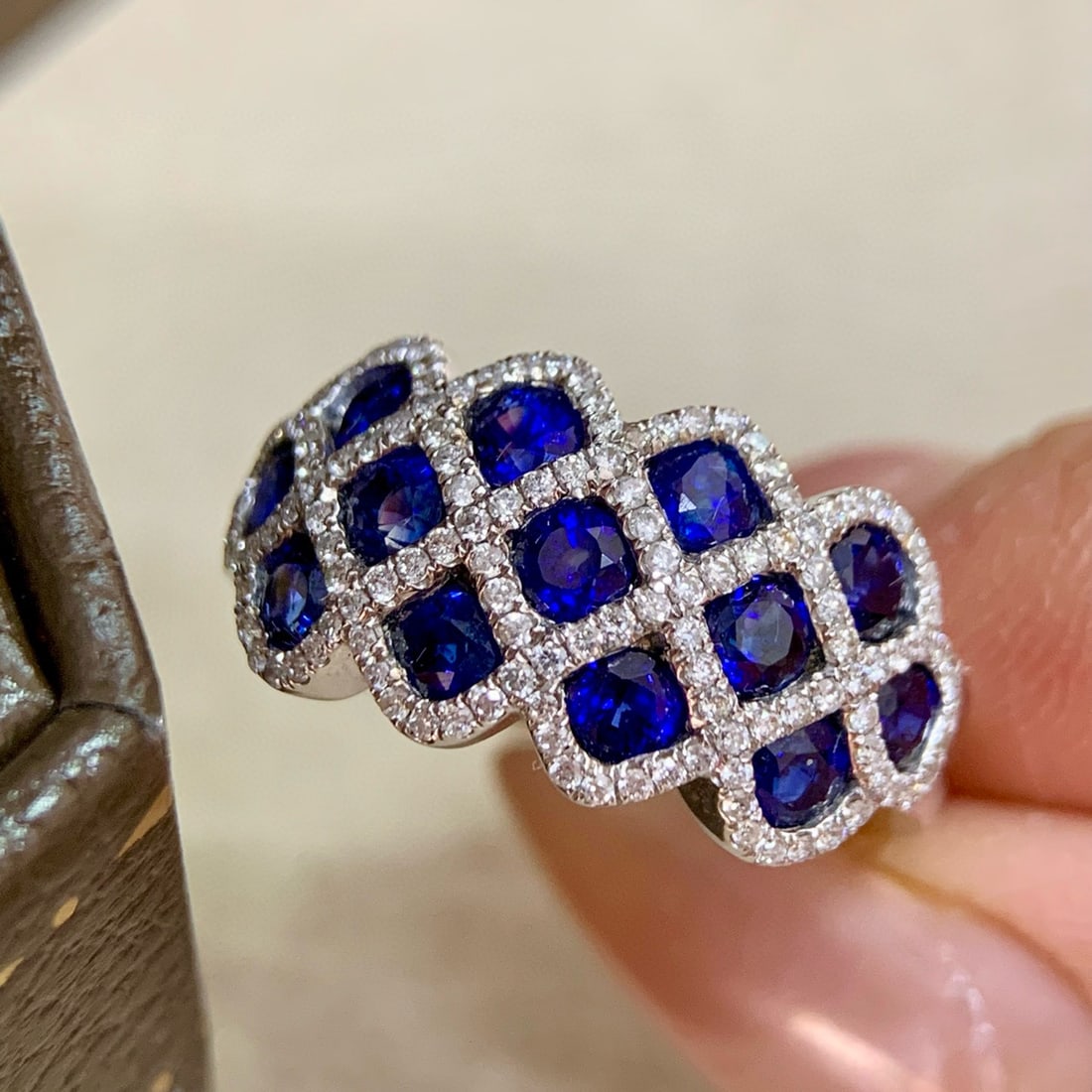 14k Gold 2.50 Ctw Natural Sapphire & Diamond Ring - 2