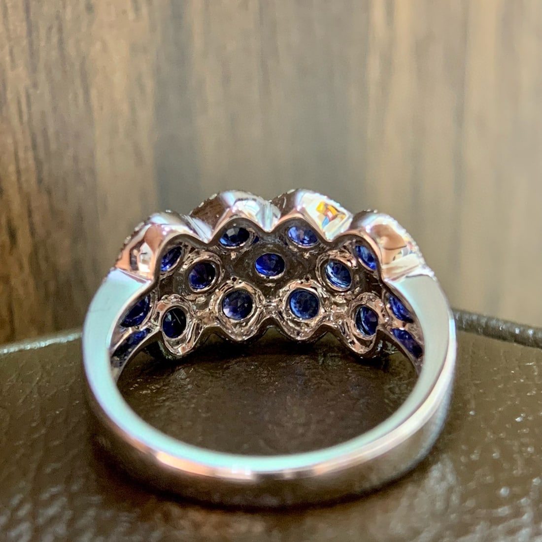 14k Gold 2.50 Ctw Natural Sapphire & Diamond Ring - 3