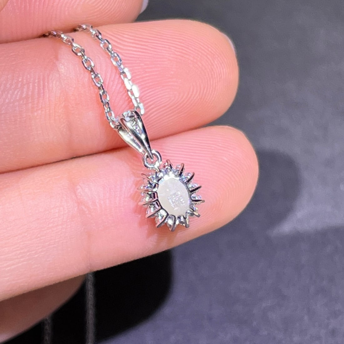 14k Gold 0.75 Ctw Natural Sapphire & Diamond Pendant( Without Chain ) - 4