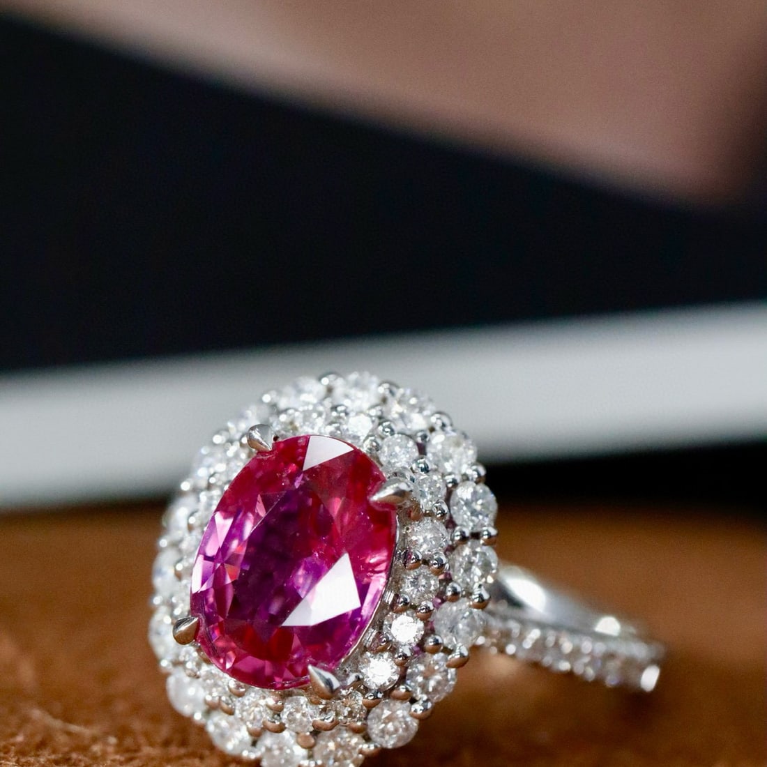 14k Gold 2.23 Ctw Natural Ruby & Diamond Ring/pendant( Without Chain ) - 2
