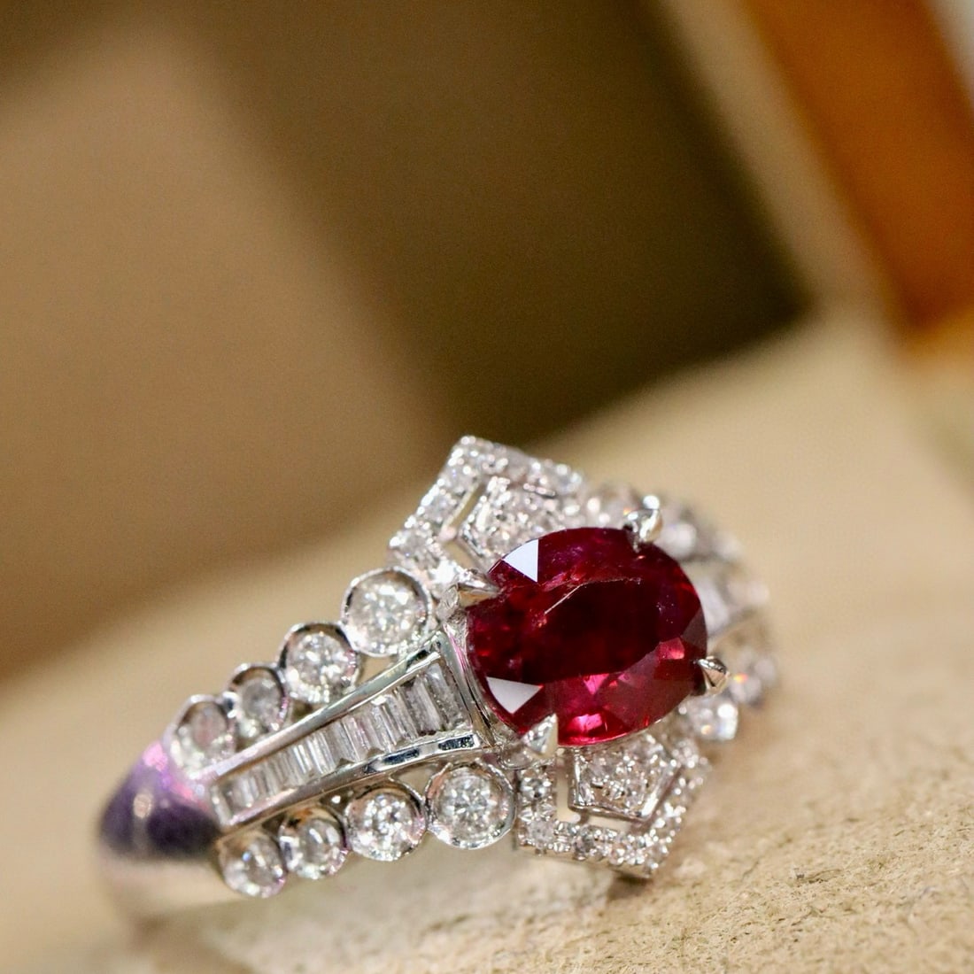 14k Gold 1.44 Ctw Natural Ruby & Diamond Ring - 5