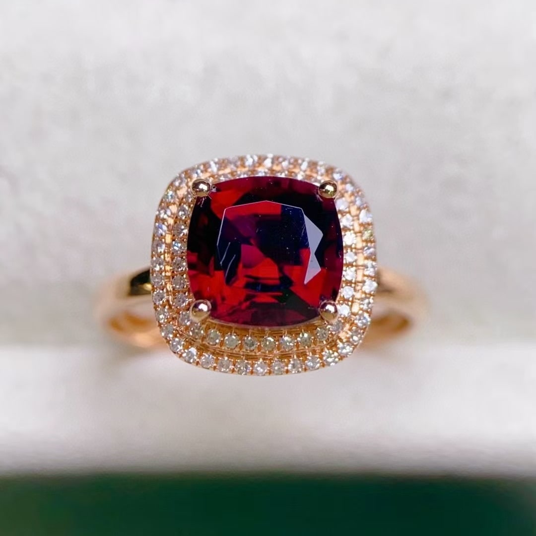 14k Gold 2.61 Ctw Natural Tourmaline & Diamond Ring - 2
