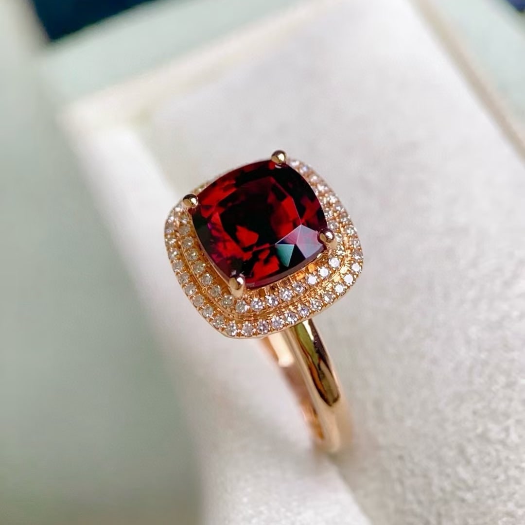 14k Gold 2.61 Ctw Natural Tourmaline & Diamond Ring - 3