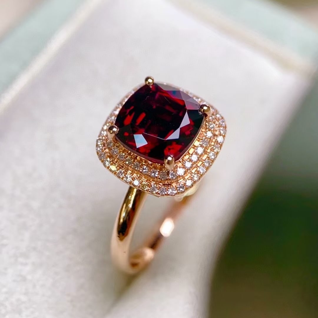 14k Gold 2.61 Ctw Natural Tourmaline & Diamond Ring - 5