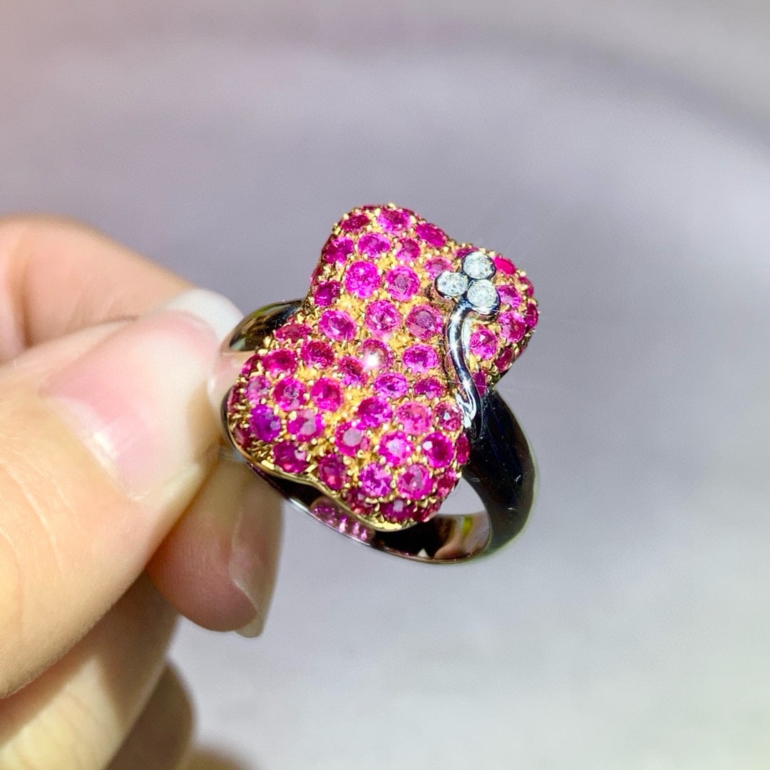 14k Gold 1.67 Ctw Natural Sapphire & Diamond Ring - 8