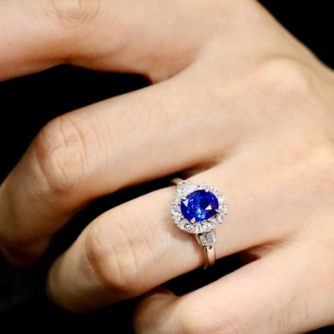 14k Gold 2.62 Ctw Natural Sapphire & Diamond Ring - 6