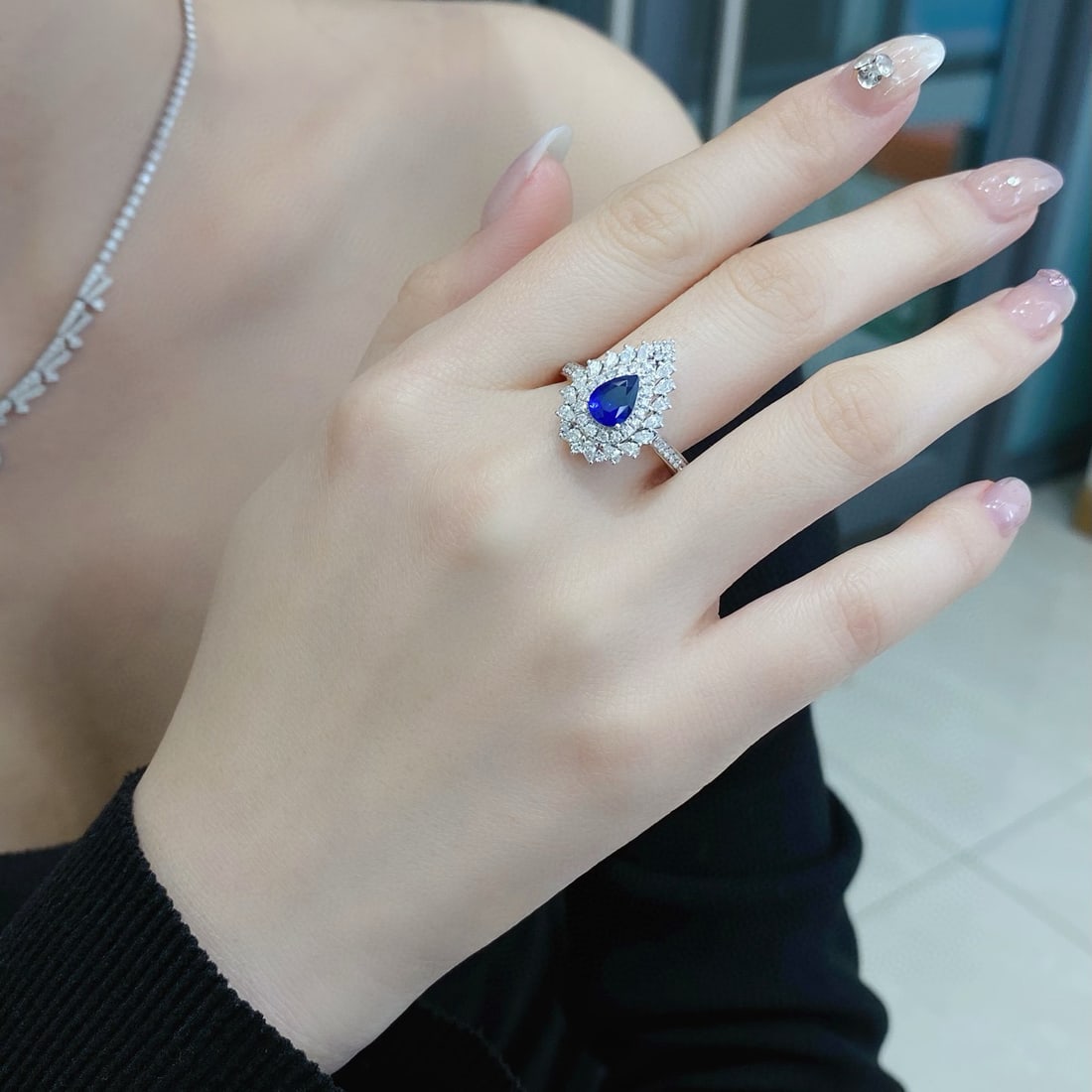 14k Gold 1.91 Ctw Natural Sapphire & Diamond Ring/pendant( Without Chain ) - 4