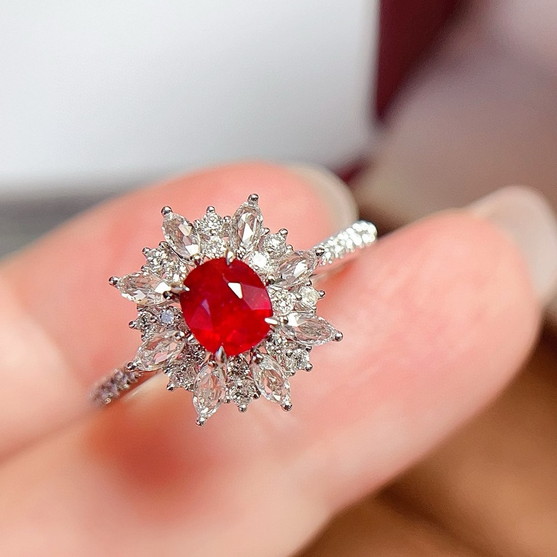 14k Gold 1.27 Ctw Natural Ruby & Diamond Ring - 6
