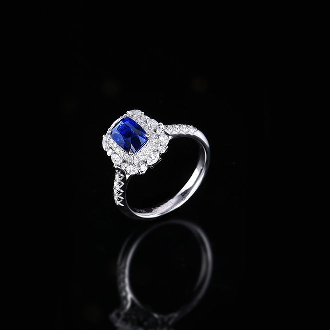 14k Gold 2.68 Ctw Natural Sapphire & Diamond Ring/pendant( Without Chain ) - 3