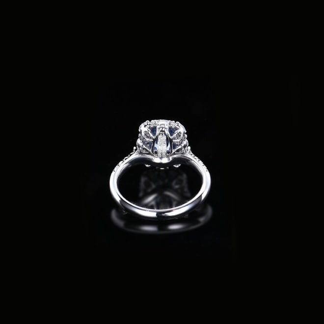 14k Gold 2.68 Ctw Natural Sapphire & Diamond Ring/pendant( Without Chain ) - 6
