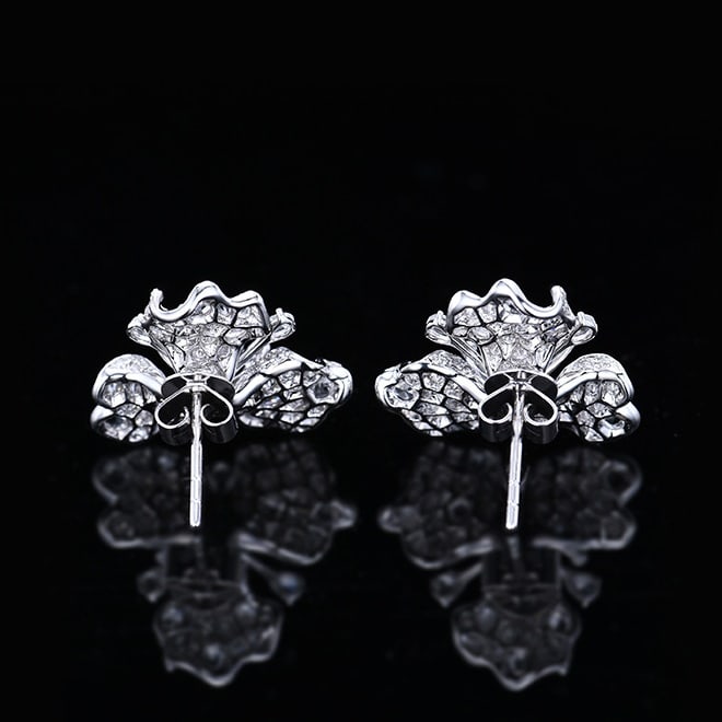 14k Gold 2.67 Ctw Natural Sapphire & Diamond Earrings - 4