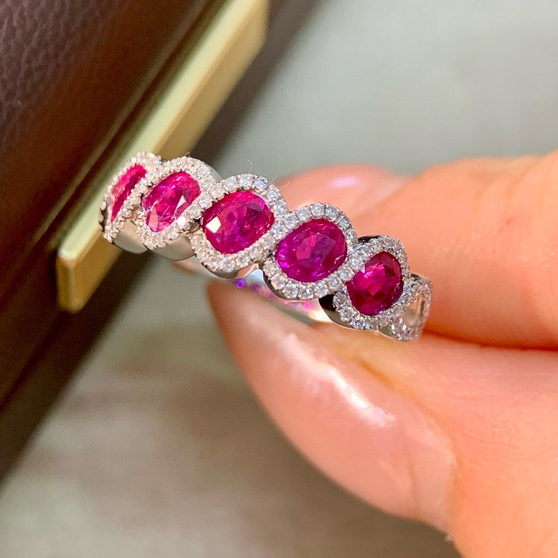14k Gold 1.67 Ctw Natural Ruby & Diamond Ring - 2