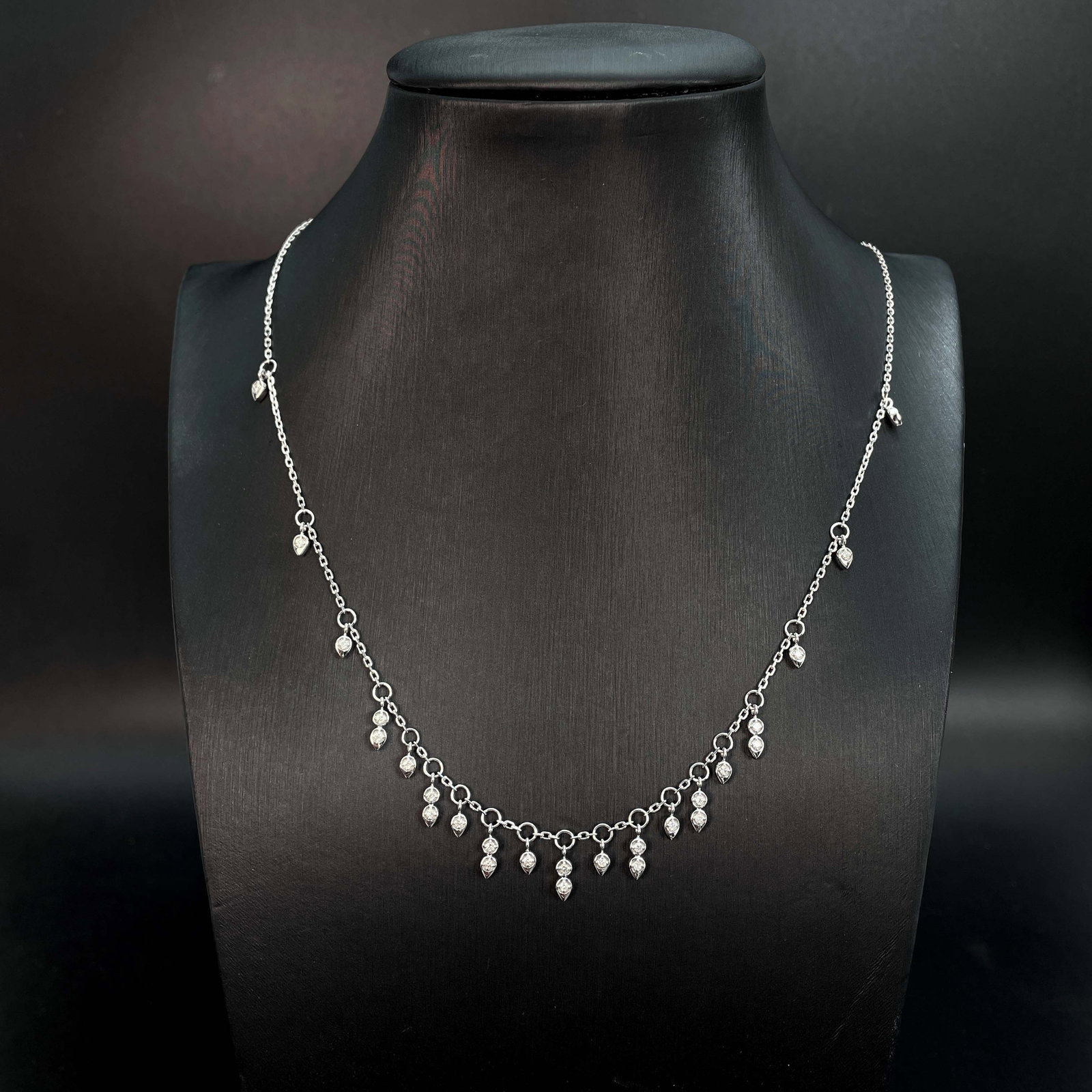 14k Gold 0.3 Ct Natural H Diamond Necklace - 5