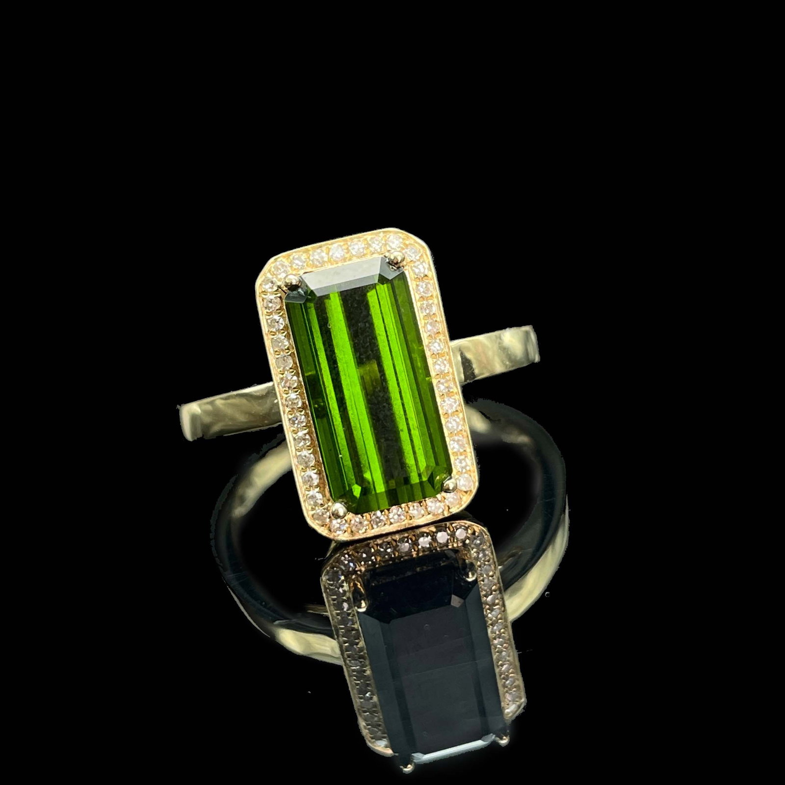 14k Gold 3.60 Ctw Natural Tourmaline & Diamond Ring - 5