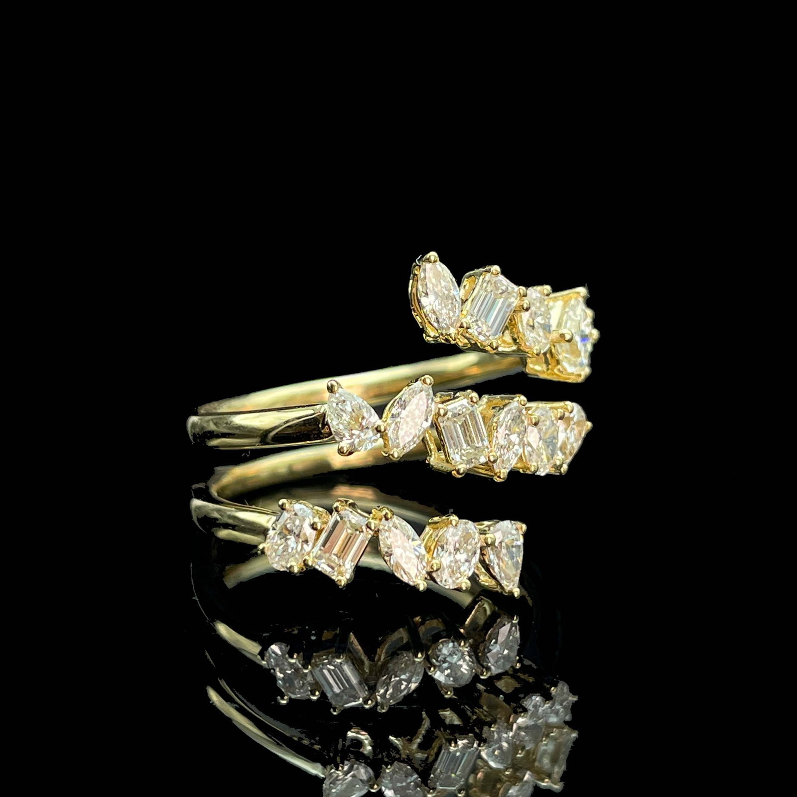 14k Gold 2 Ct Natural H Diamond Ring - 2
