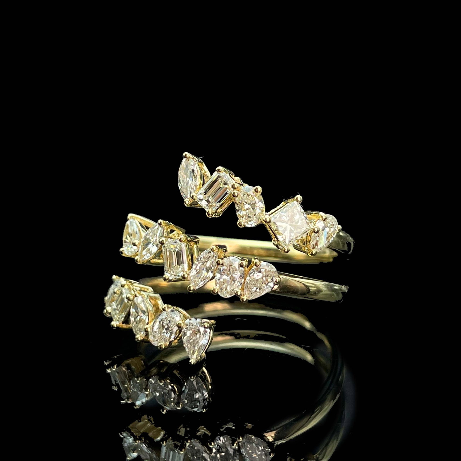 14k Gold 2 Ct Natural H Diamond Ring - 3