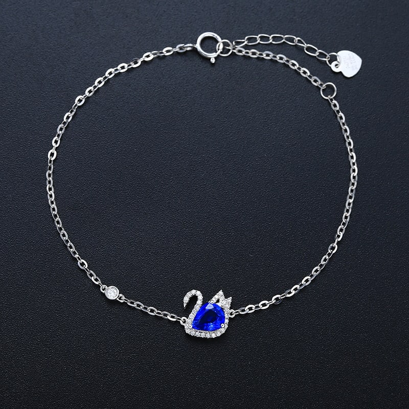 14k Gold 0.72 Ctw Natural Sapphire & Diamond Bracelet: Ref:230993047 // gold content:14k gold // main gemstone:sapphire // shape:pear // carat weight:0. 61ct // color:blue // treatment:natural // // adjacent gemstone 2 : diamond // number of stones:32 // 